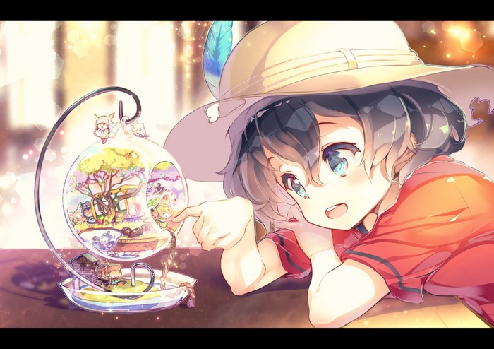Anime girl with a terrarium