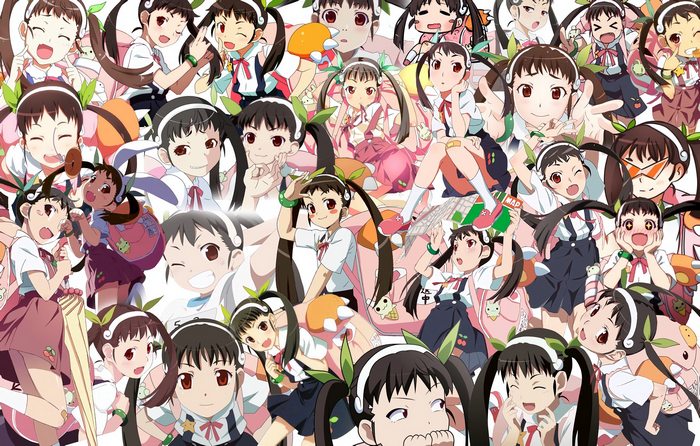 Hachikuji Mayoi from Monogatari Series collage