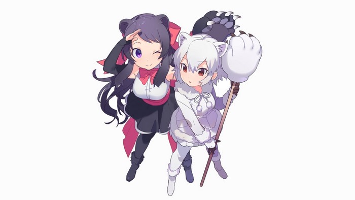 Two anime girls with bear ears