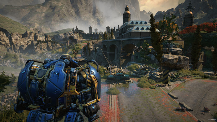 Gears of War 4 screenshot with JD Fenix in a mech