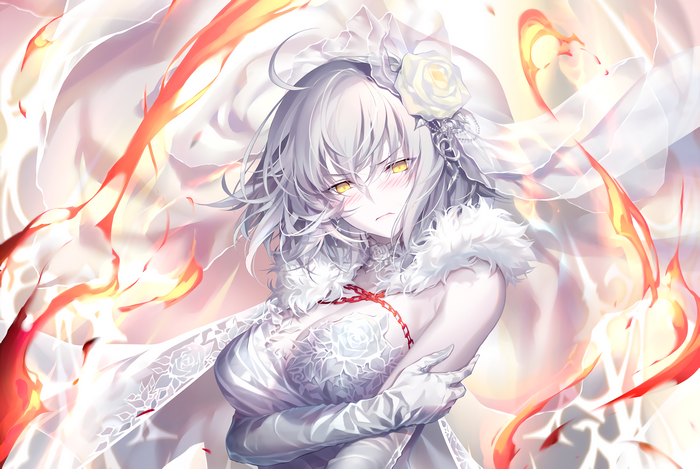Jeanne Alter from Fate/Grand Order in Fiery Scene