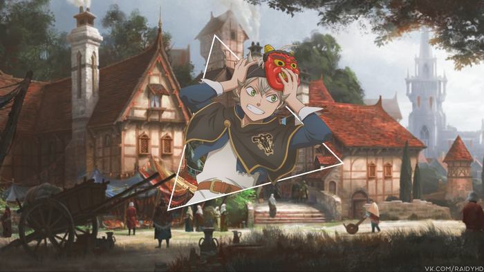 Asta from Black Clover holding a mask