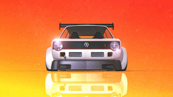 4K Volkswagen Golf Mk1 with Spoiler
