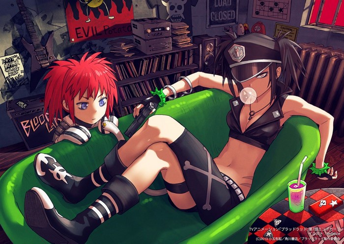 Blood Lad anime girls with guns