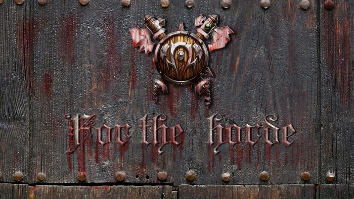 Horde symbol and text on wooden background