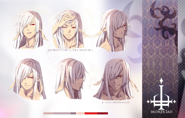 Anime character with white hair and red eyes