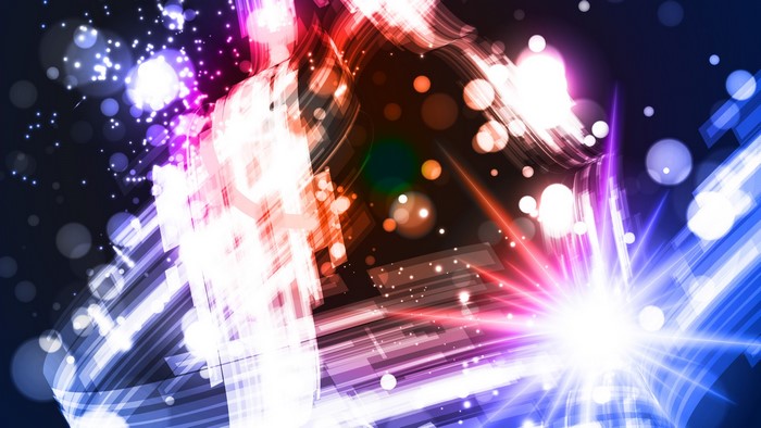 Abstract colorful light streaks and bokeh