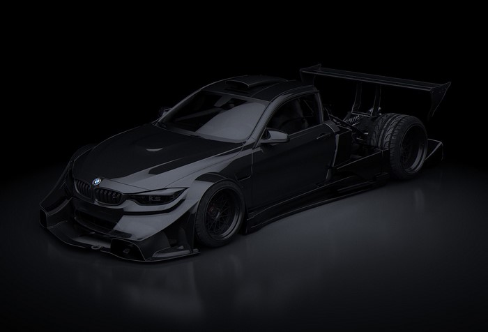 Black BMW F80 Digital Art Render