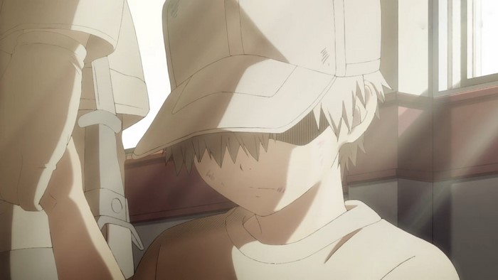 Anime boy with a cap in Hataraku Saibou