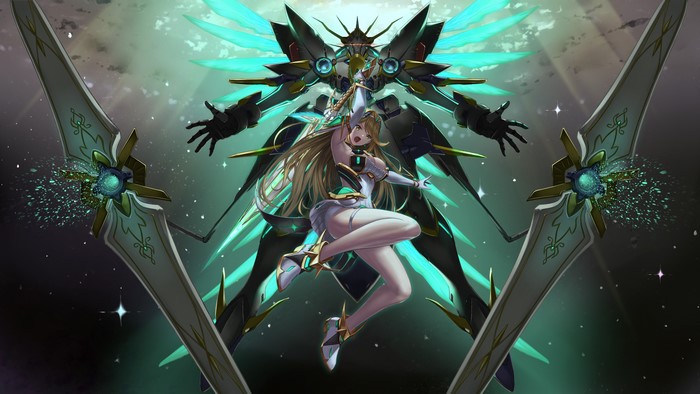 Mythra from Xenoblade Chronicles 2 with Mech
