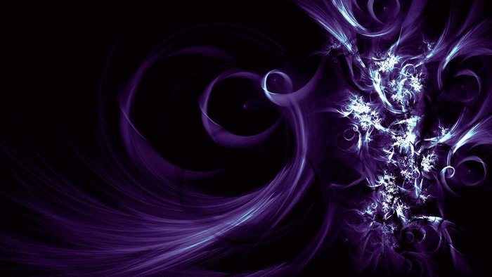 Abstract purple and blue fractal patterns