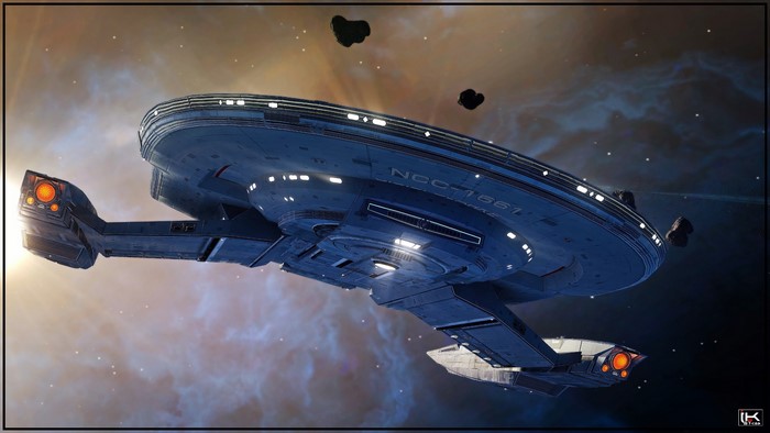 Star Trek spaceship NCC-1667 in space