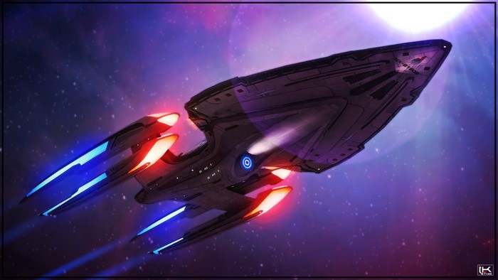 4K Star Trek USS Valkyrie NX 91909 spaceship art
