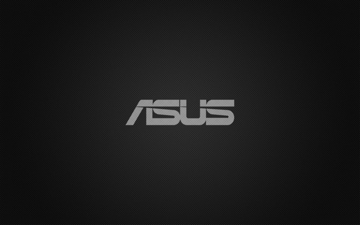 ASUS logo on a dark textured background