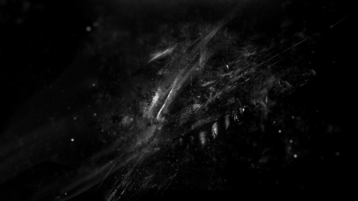 Monochrome abstract dark texture with light streaks