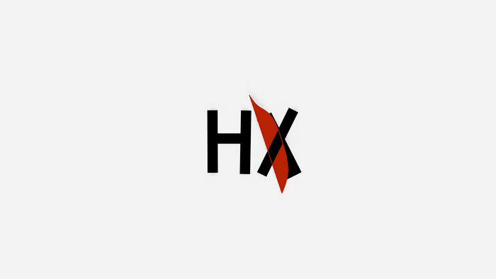 HX logo with red slash