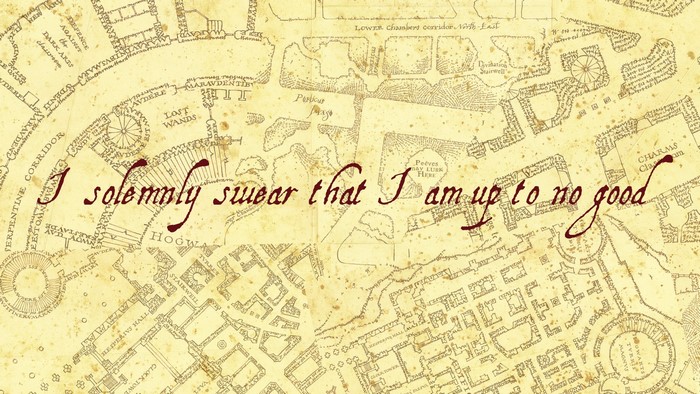 Marauders Map text from Harry Potter