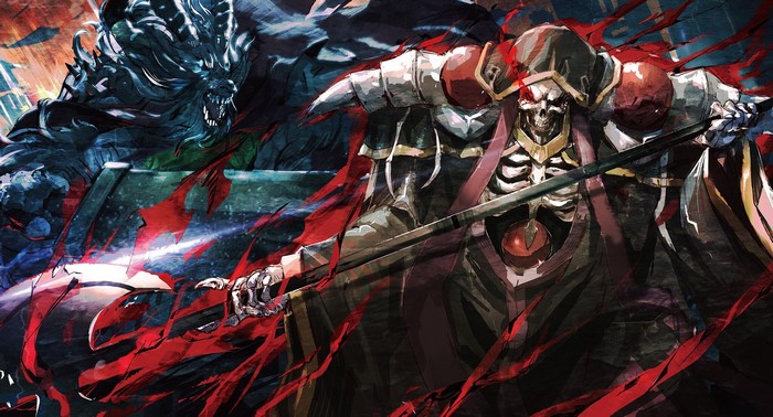 Ainz Ooal Gown and a demon from Overlord