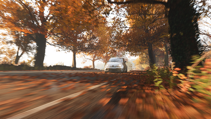 Abarth 695 Biposto in Forza Horizon 4 during Fall