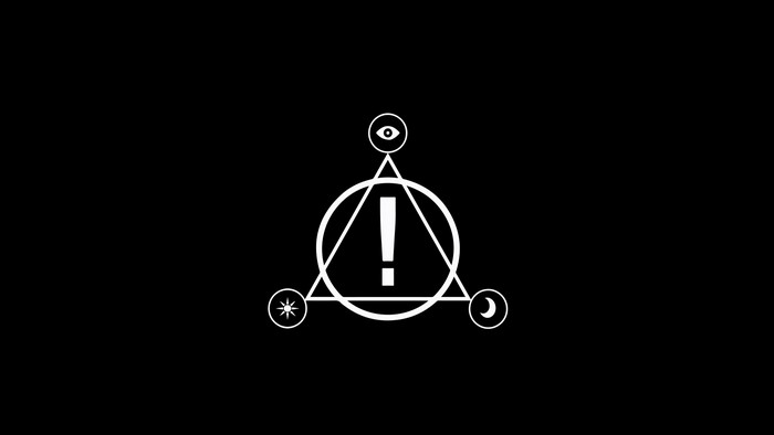 Panic at the Disco! logo with symbols