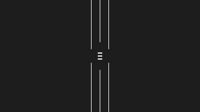 Minimalist lines logo on black background