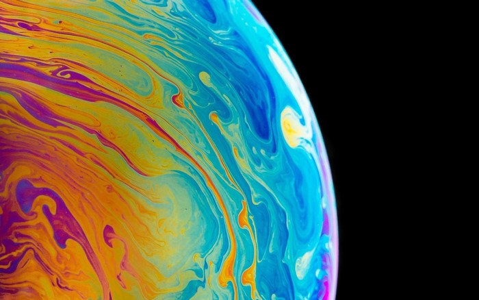 Abstract colorful soap bubble surface