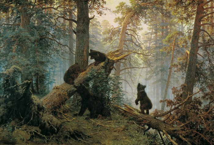 Morning in a Pine Forest by Ivan Shishkin and Konstantin Savitsky