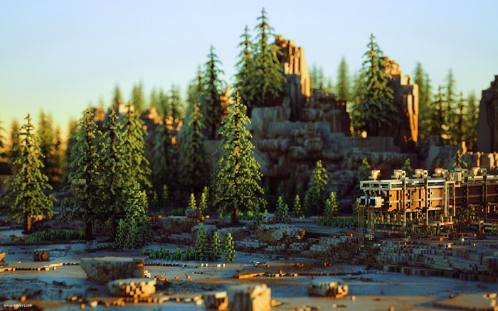 Digital artwork of a forest with sunlight