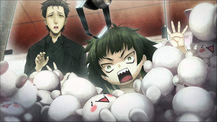 Okabe Rintarou and Hiyajo Maho from Steins;Gate