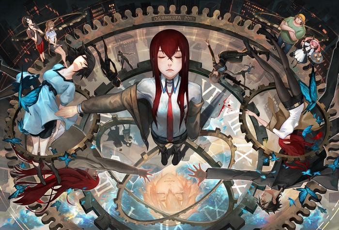 Makise Kurisu and characters from Steins;Gate
