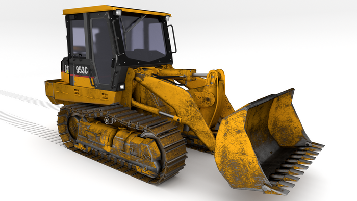 Caterpillar 953C Track Loader CGI Render