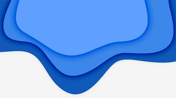 Abstract blue and white layered shapes