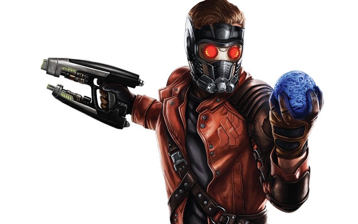 Star-Lord from Guardians of the Galaxy holding the Orb