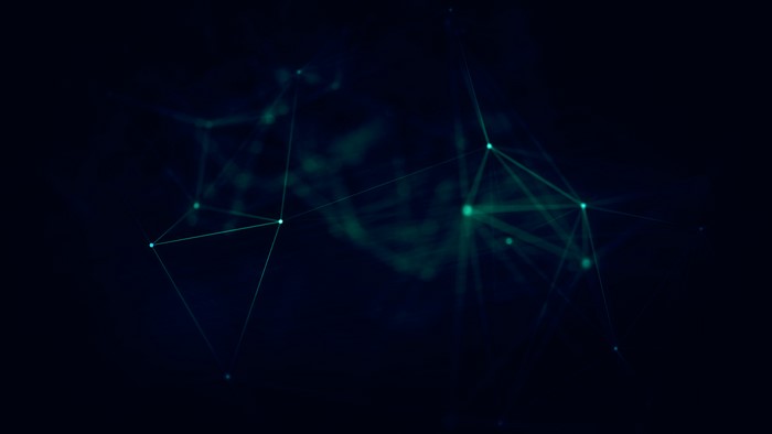 Abstract digital art with geometric network