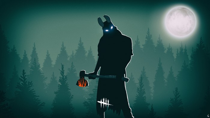 The Huntress from Dead by Daylight in a forest