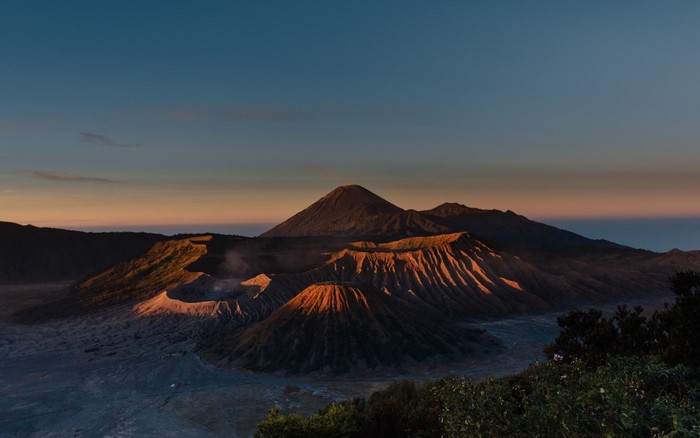 4K Mount Bromo volcano landscape at sunrise, Indonesia