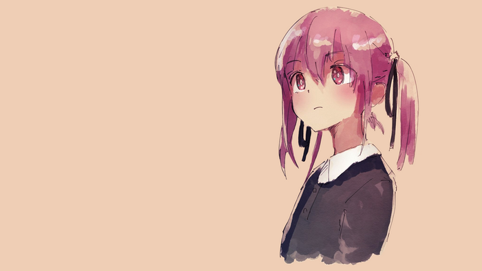 Anime girl with pink hair and pigtails