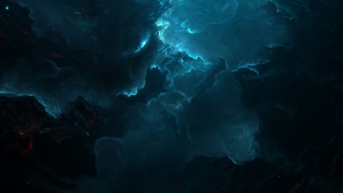 4K Dark Nebula Space Art by Starkiteckt