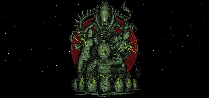 Alien Xenomorph and Crew Fan Art
