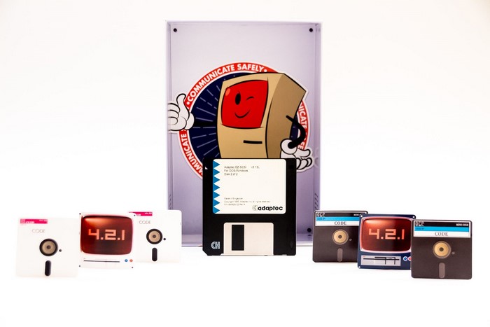 CODE 4.2.1 Decrypto Board Game Floppy Disks