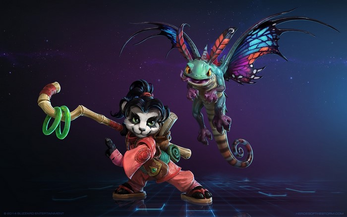 Pandaren and Brightwing from Heroes of the Storm