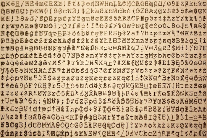 Text pattern with symbols