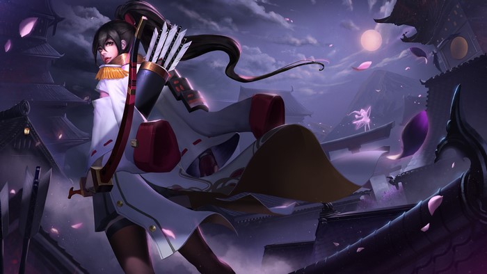 Artwork of a female archer from Heroes of Newerth