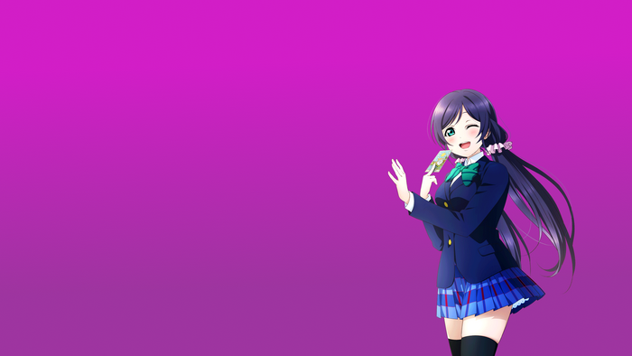 Nozomi Tojo from Love Live! holding a card
