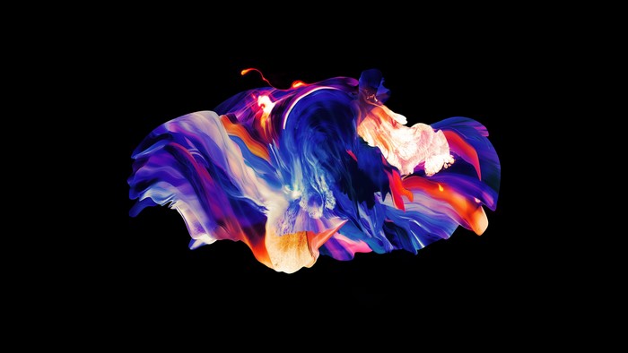 4K abstract digital art with black background
