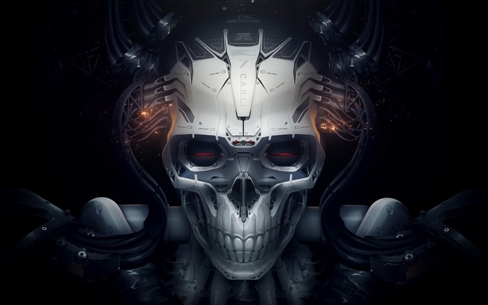 Cybernetic Skull Artwork