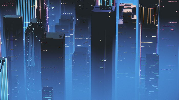 4K New Retro Wave Cityscape Artwork