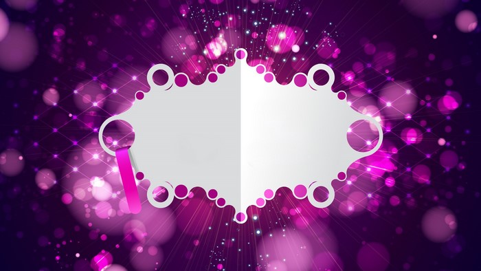 Abstract purple digital art with bokeh lights