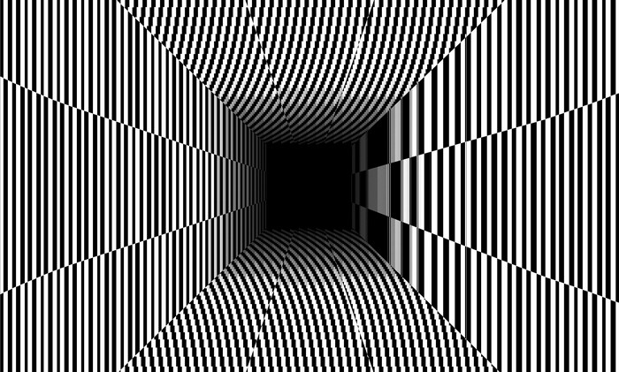 Monochrome optical illusion digital art