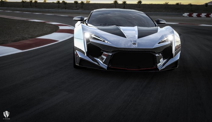 Lykan Fenyr Supersport on a race track